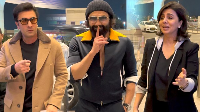 Ranbir Kapoor, Bobby Deol & Neetu Kapoor Showcase Their Airport Fashion