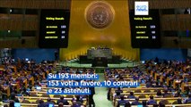 Gaza, l'Assemblea dell'Onu approva la bozza che chiede il cessate fuoco