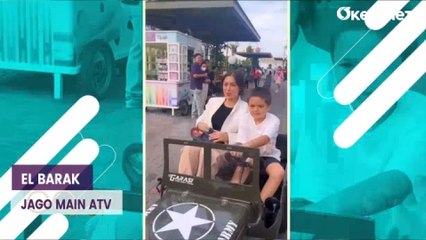 Keren, El Barack Berani Bonceng Jessica Iskandar Naik ATV