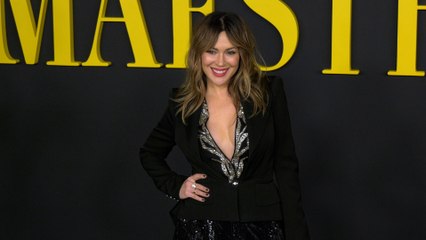 Alyssa Milano attends Netflix's "Maestro" Los Angeles special screening black carpet