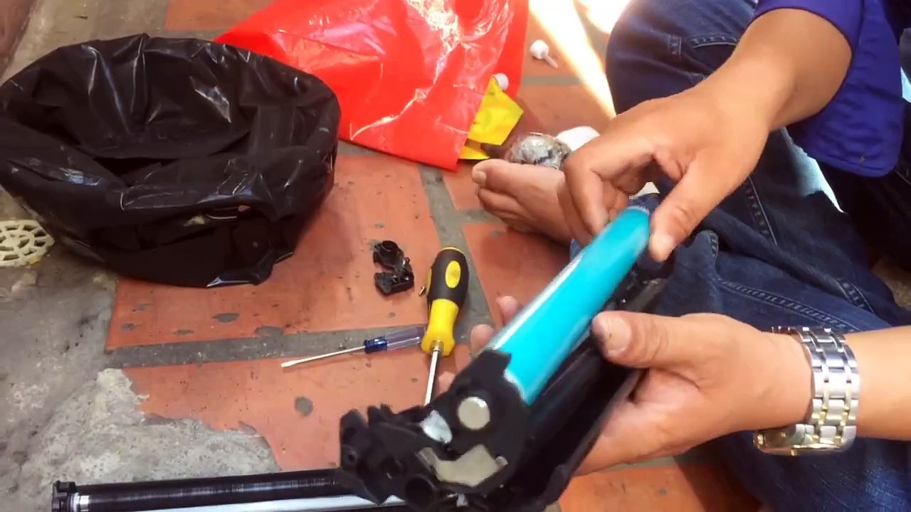 របៀបបញ្ចូលទឹកថ្នាំ ៨៣ អេ & ដោះដាក់ចូលវិញ Refill Toner HP Powder 83A,Drum, Blader, Clean Toner, Head