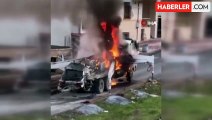 Arnavutköy'de Beton Mikseri Pompası Alev Topuna Döndü