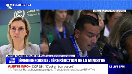 Accord de la COP28: "C'est une victoire pour la France et l'Europe", estime Agnès Pannier-Runacher