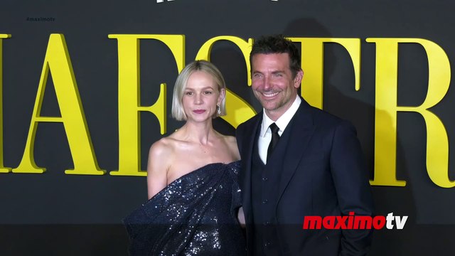 Carey Mulligan and Bradley Cooper attend Netflix's Maestro Los Angeles special screening black carpet