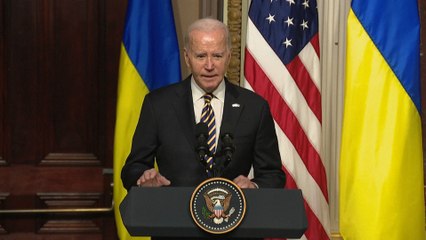 Download Video: « Je ne tournerai pas le dos à l'Ukraine», promet Joe Biden à Zelensky