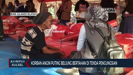 Korban Angin Puting Beliung Bertahan Di Tenda Pengungsian