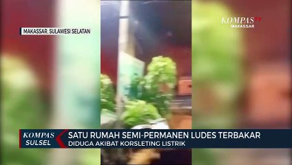 Satu Rumah Semi-Permanen Ludes Terbakar