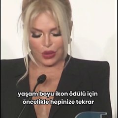Ajda Pekkan "Yaşam boyu ikon ödülü" aldı: Gazze'yi unutmadı