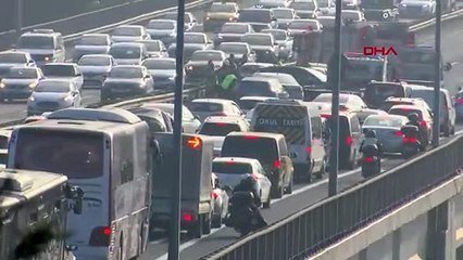 15 Temmuz Şehitler Köprüsü'nde 8 aracın karıştığı kaza