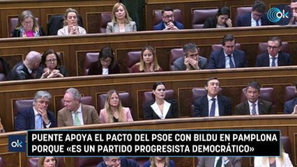 Puente apoya el pacto del PSOE con Bildu en Pamplona porque «es un partido progresista democrático»