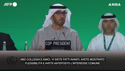 Cop28, Al Jaber: "Abbiamo le basi per la trasformazione"