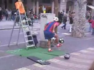 street soccer barcelona la rambla