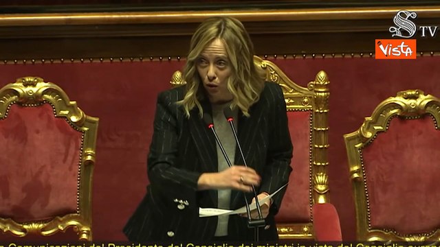 Meloni interrotta durante replica al Senato, La Russa richiama all'ordine