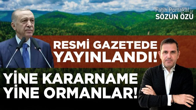 YİNE KARARNAME YİNE ORMANLAR! BU SEFER AĞAÇLAR HEDEFTE! RESMİ GAZETEDE YAYINLANDI!