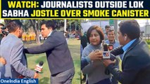 Lok Sabha Security Breach: Journalists jostle for smoke canister used in Parliament | Oneindia News