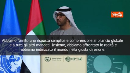 Cop28, Al Jaber: Accordo storico