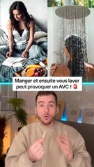 Manger et ensuite vous laver peut provoquer un AVC ! 