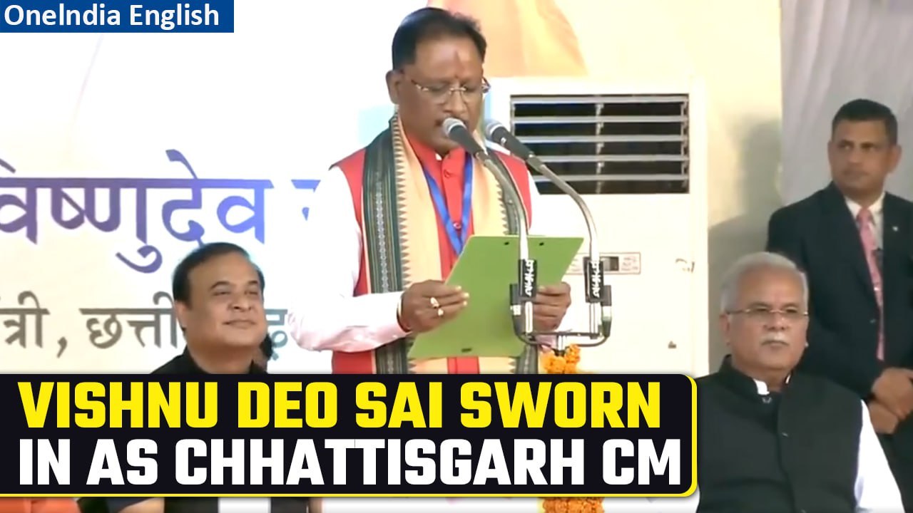 Vishnu Deo Sai takes oath as Chhattisgarh CM in presence of PM Modi and Amit Shah | Oneindia News