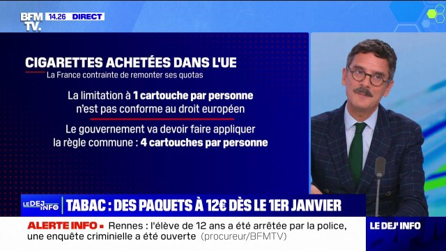 Tabac: certaines marques de cigarettes afficheront des prix supérieurs à 12 euros le paquet dès le 1er janvier