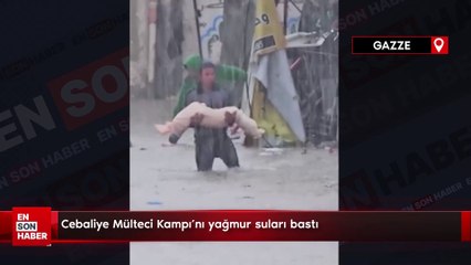Cebaliye Mülteci Kampı'nı yağmur suları bastı
