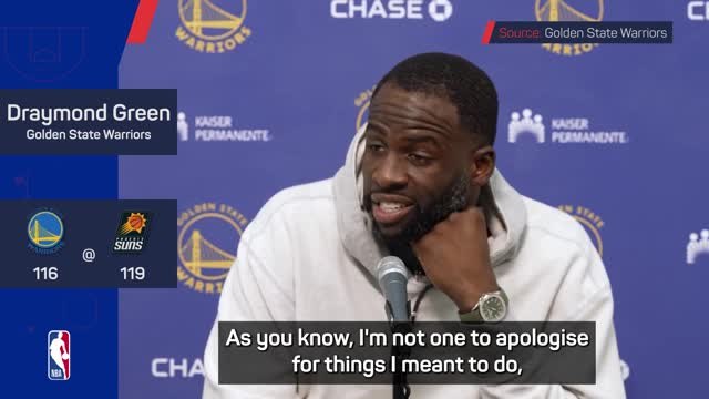 Green apologises after another ejection in Warriors defeat