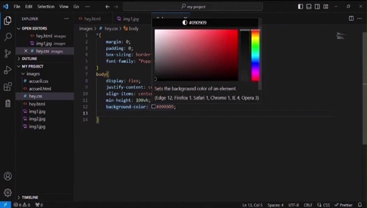 site web html css js
