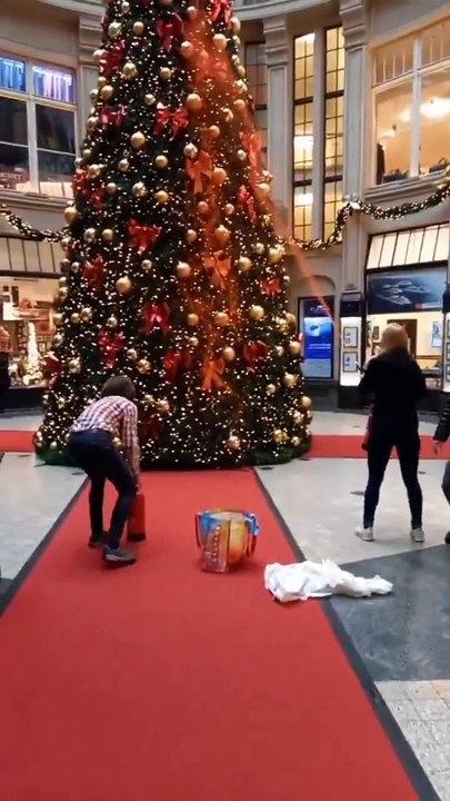 BREAKING: The Christmas trees were doused with paint In Berlin