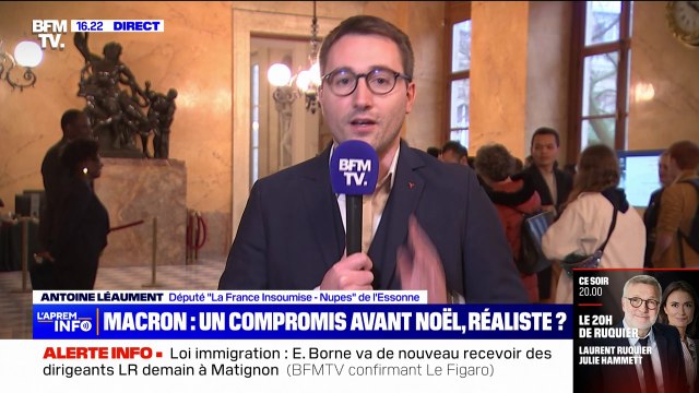 Rejet du projet de loi immigration: Je suis très content qu'on ait infligé une défaite à monsieur Darmanin et qu'on ait repoussé ce texte , affirme Antoine Léaument (LFI)