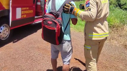 Homem fica ferido após capotar veículo na rodovia PR-180, em Cascavel