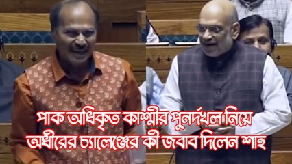 পাক অধিকৃত কাশ্মীর পুনর্দখল নিয়ে অধীরের চ্যালেঞ্জের কী জবাব দিলেন শাহ