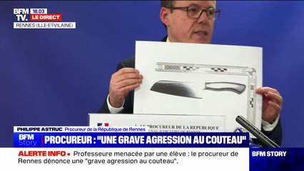 Professeure menacée à Rennes: "L'élève a sorti de son cartable un couteau imposant" détaille le procureur de la République de Rennes