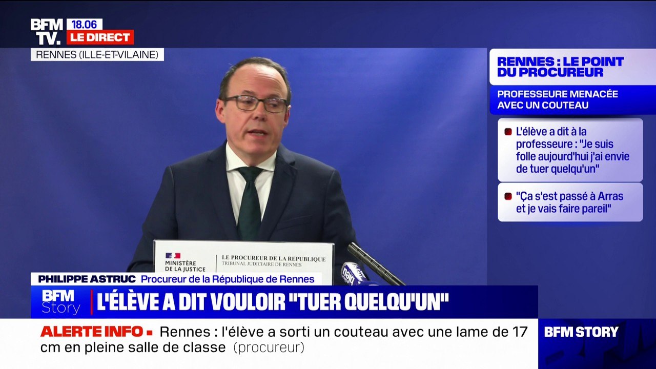 Professeure menacée avec un couteau à Rennes: l...