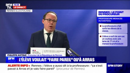 Professeure menacée à Rennes: "Le parquet national anti-terroriste ne souhaitait pas se saisir de ces faits" assure Philippe Astruc, procureur de la République