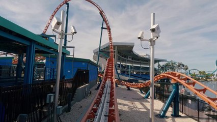 Ice Breaker Roller Coaster POV (Sea World Theme Park - Orlando, FL) - 4K Roller Coaster POV Video
