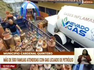 En el edo. Mérida fueron beneficiadas más de 500 familias con gas licuado de petróleo
