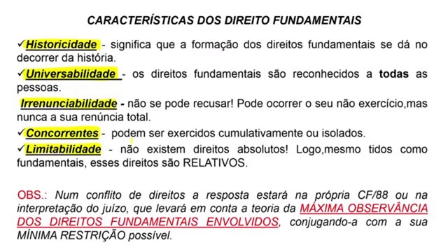 Aula 6.1 Direitos e Deveres Individuais e Coletivos Parte I - DIREITO CONSTITUCIONAL