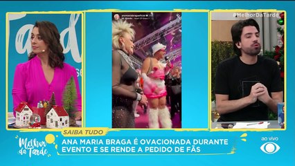 Ana Maria Braga é ovacionada em evento|Melhor da Tarde