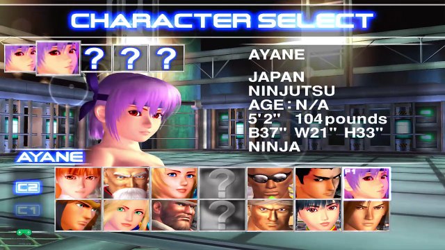 Ayane Dead or Alive 2 Gameplay 4K 60 FPS