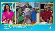 Para aliviar o calor: conheça o chuveiro ambulante |Melhor da Tarde