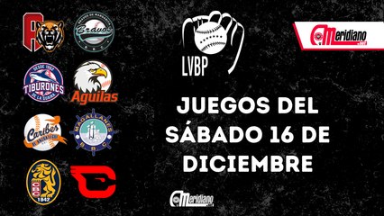 LVBP: Juegos del sábado 16 de diciembre.