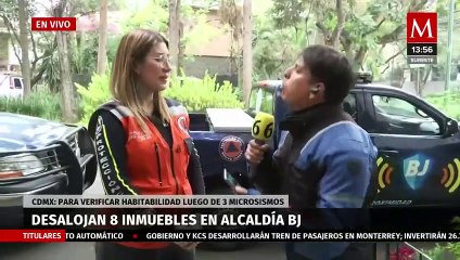 Desalojan 8 inmuebles afectados por microsismos en la alcaldía Benito Juárez