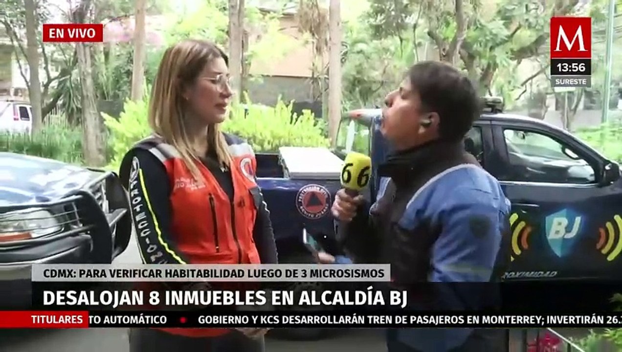 Desalojan 8 inmuebles afectados por microsismos en la alcaldía Benito Juárez