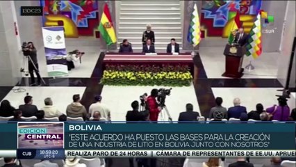 Download Video: Bolivia: Gobierno suscribió segundo convenio con empresa rusa para construir planta de litio