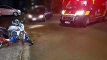 Motociclista fica ferido em acidente na Rua Catanduvas