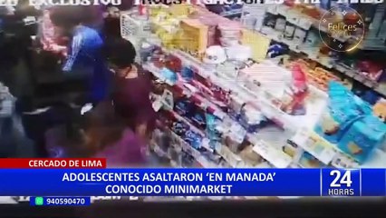 Cercado de Lima: menores que asaltaron "en manada" minimarket podrían recibir una sanción