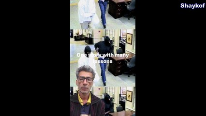 Robbers entered a bank - one story with many lessons