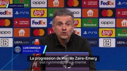 Luis Enrique dithyrambique sur Zaïre-Emery