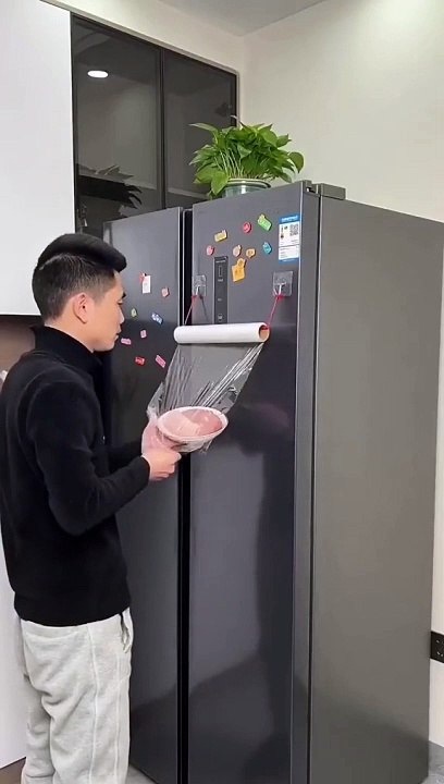 Cling Film Dispenser and Cutter 35cm, Preservation Foil Storage Box, Reusable Food Wrap Cutter Cling Film Cutter   #clingfilm #dispenser #foilstorage #foodwrap #wrap #clingfilmcutter #kitchentool