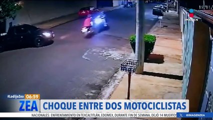 VIDEO: Choque entre dos motociclistas
