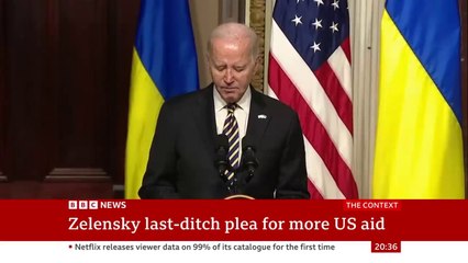 Ukraine's Zelensky facing US political deadlock over aid _ BBC News